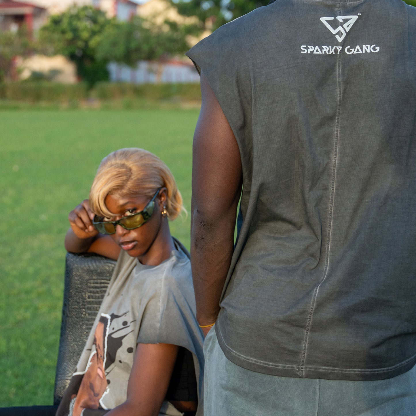 Sparky Sleeveless Tee's