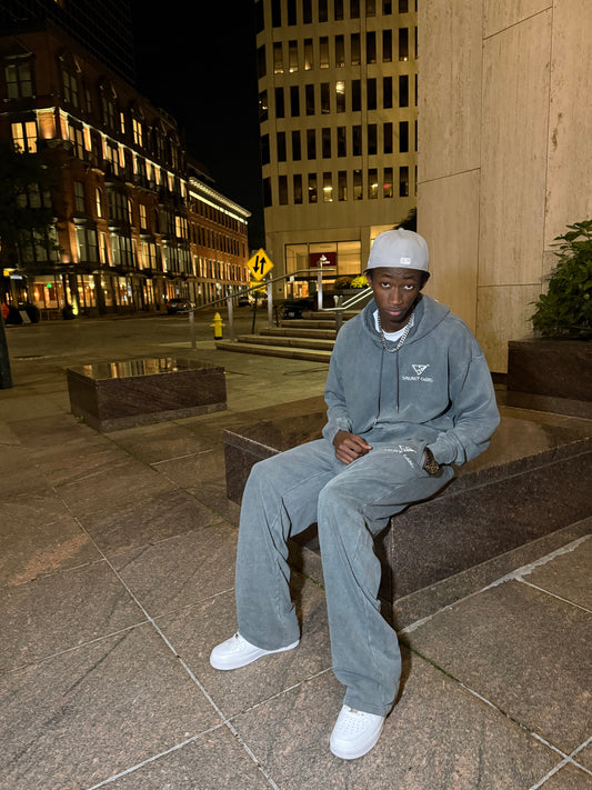 Sparky Grey Acid Wash Tracksuit