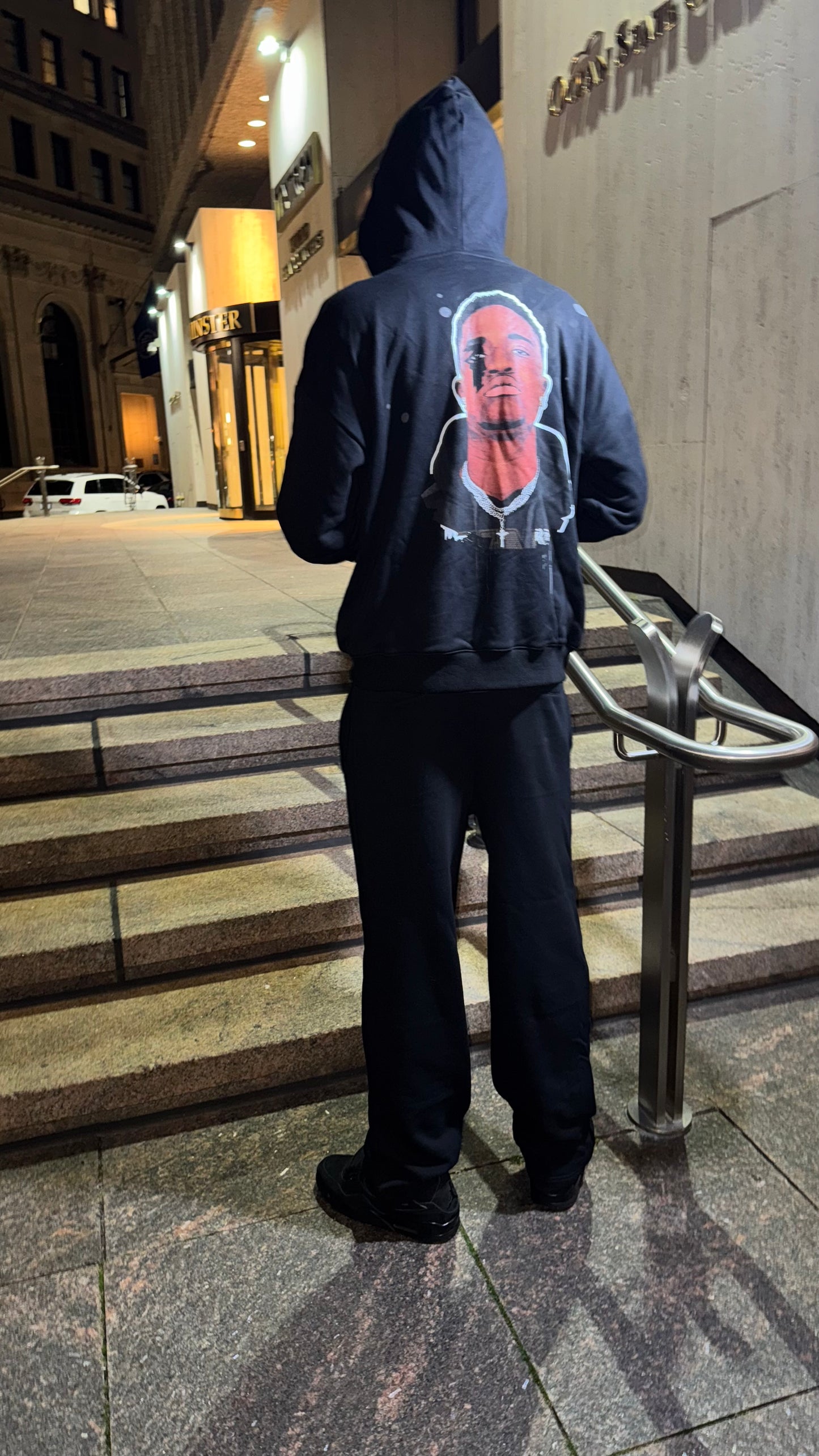 Sparky black Zip-Up Tracksuit