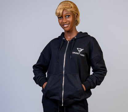 Sparky black Zip-Up Tracksuit