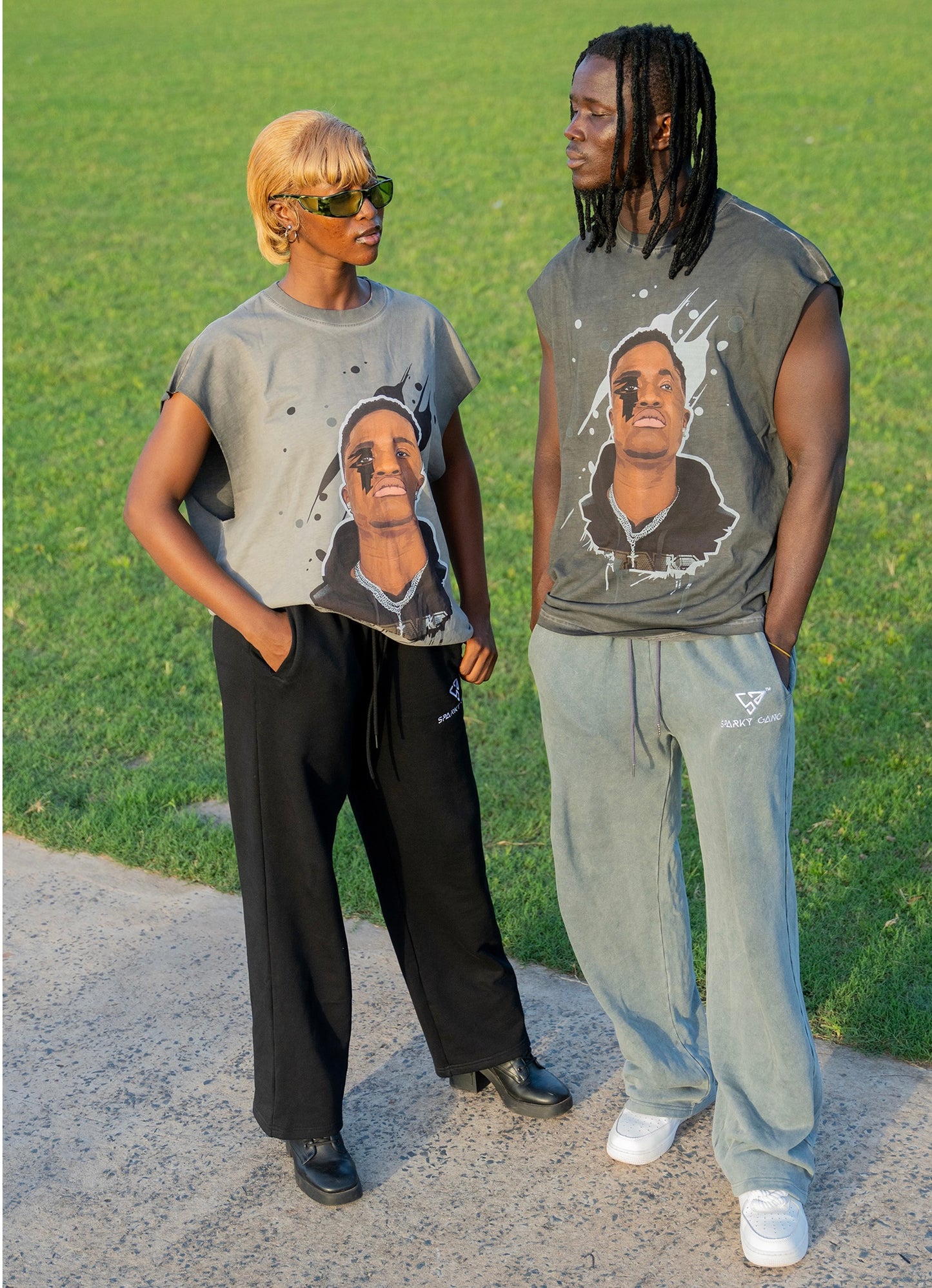 Sparky Sleeveless Tee's