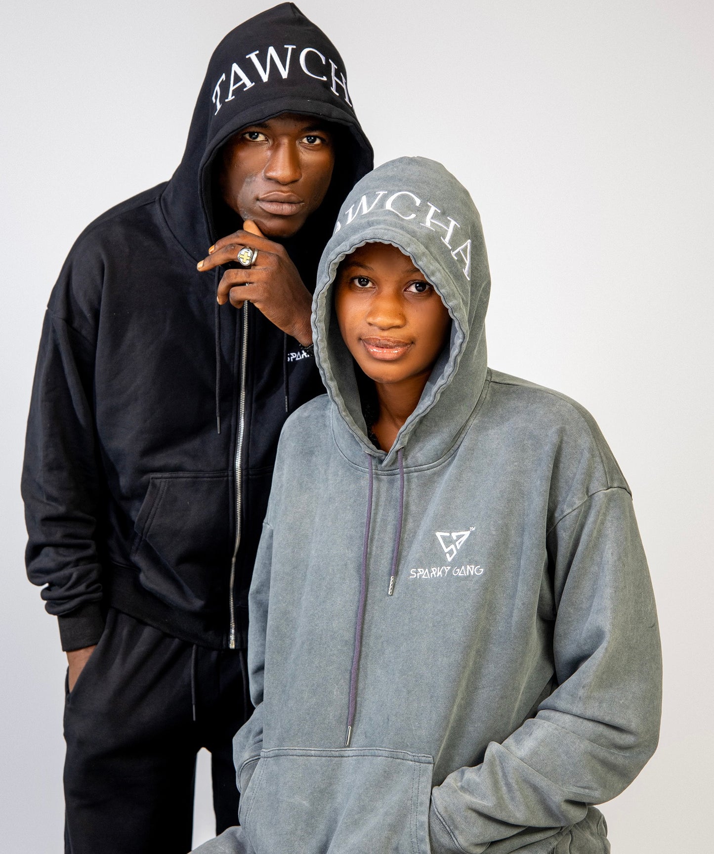 Sparky black Zip-Up Tracksuit